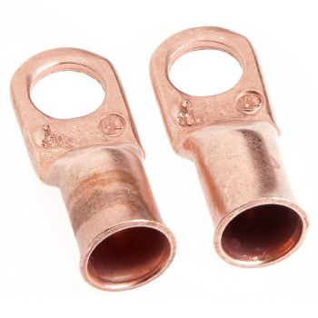 Lug for #1 Cable, 3/8" Stud, Premium Copper