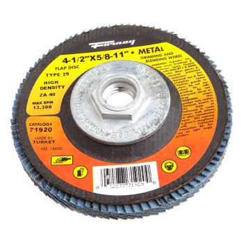 Flap Disc, High Density, Type 29, 4-1/2" x 5/8"-11, ZA40