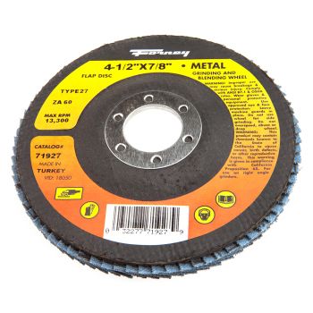 Flap Disc, Type 27, 4-1/2" x 7/8", ZA60
