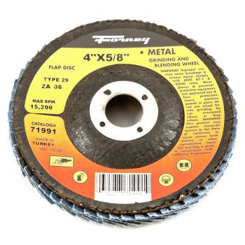 Flap Disc, Type 29, 4" x 5/8", ZA36