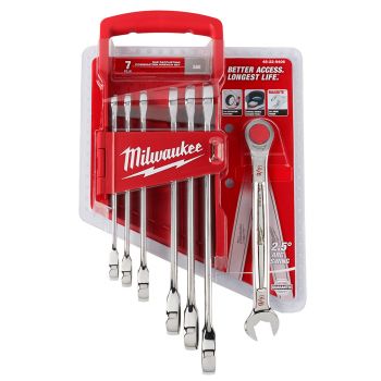 7 Pc. Ratcheting Combination Wrench Set - SAE