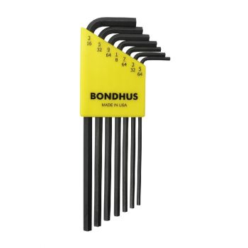 Bondhus Set 7 Hex L-Wrenches 5/64-3/16" - Long
