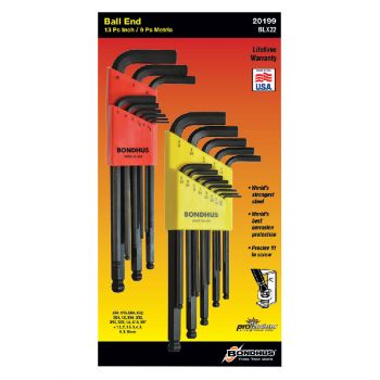 Bondhus Inch/Metric Ball End L-Wrench Double Pack 10999 (1.5-10mm) 