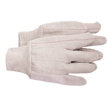 Boss Poly/Cotton Double Palm Canvas Gloves w/ Knit Wrist, Large, 12 pk