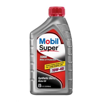 Mobil Super Synthetic Blend Motor Oil 10W-40, 1 Qt.