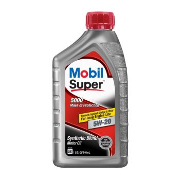 Mobil Super Synthetic Blend Motor Oil 5W-20, 1 Qt.