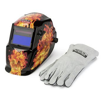Lincoln Electric Darkfire Welding Helmet with Gloves