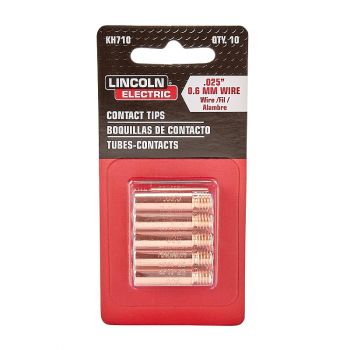 Lincoln Electric .025 in. Wire Feed Welder Contact Tips for Welding Wire up to 1/40 in. Diameter (10-Pack)