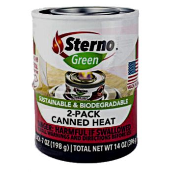 Sterno 2.25HR Canned Heat Cooking Fuel, 2 pk