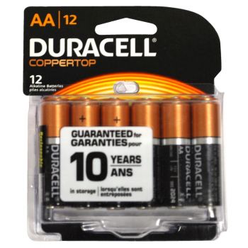 Duracell Coppertop AA Batteries, 12 pk