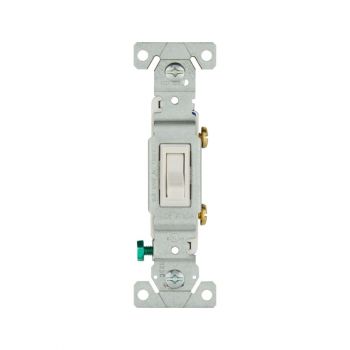 Eaton Single Pole Toggle Switch, White