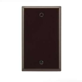 Eaton Standard 1-Gang Black Wallplate, Brown