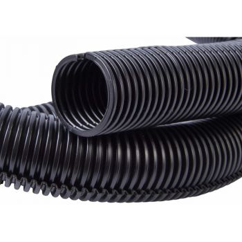 Corrugated Spilt Flexible Tube, 1/2 in x 7 ft, Black