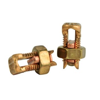Split Bolt Connector, Solid Copper, #10 AWG Stranded, #10-#8 AWG