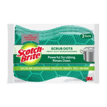 Scotch-Brite® Scrub Dots Heavy Duty Scrub Sponge 3 Pk