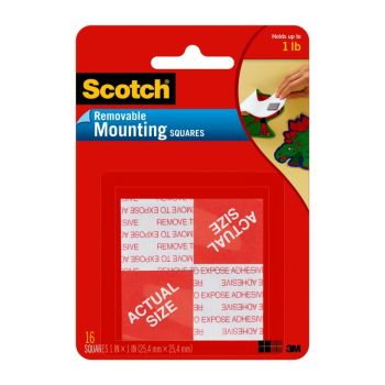 3M™ 108 Scotch 1” Removable Mounting Squares