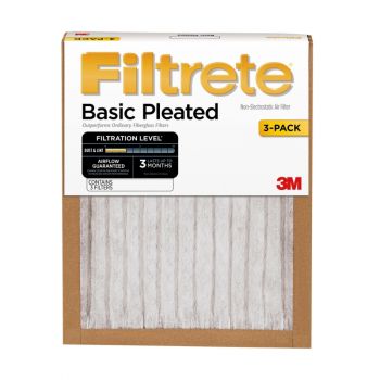 Filtrete™ Basic Pleated Air Filters 3 Pk, 20" x 25" x 1"