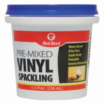 Pre-Mixed Vinyl Spackling Compound, 1/2 Pint Tub