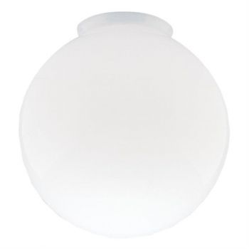 Handblown Gloss White Glass Globe