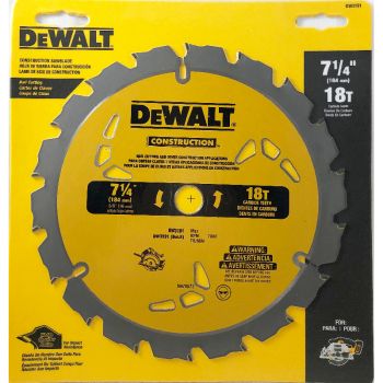 DEWALT Series 20 7-1/4 in. 18T Nail Cutting Circular Saw Blade