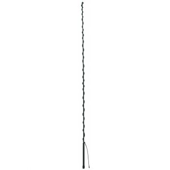 Lunge Whip with Rubber Handle and 11" Popper, Black