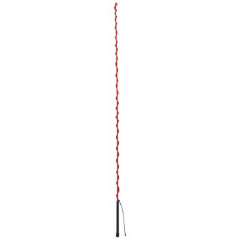 Lunge Whip with Rubber Handle and 11" Popper, Red