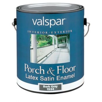 Premium Satin Latex Porch & Floor Enamel, Dark Gray, Gal