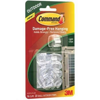 Command Outdoor Light Clip 16 pc