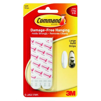 Command Refill Mounting Strips, Large, 6 pk