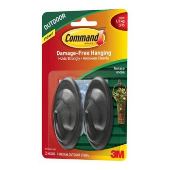 Command Outdoor Hook Md, 2 pk