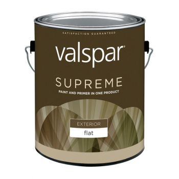Valspar Supreme Exterior Latex House Paint, Flat, Tint Base, Gal.
