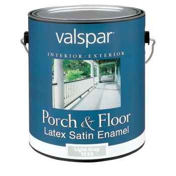 Premium Satin Latex Porch & Floor Enamel, Light Gray, Gal