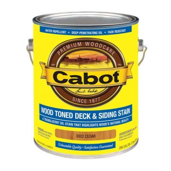 Cabot Wood Toned Deck and Siding Stain, Cedar, Gal