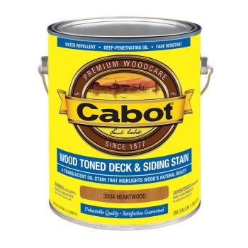 Cabot Wood Toned Deck and Siding Stain, Heartwood, Gal