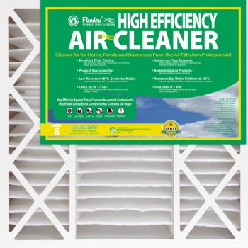 Flanders High Efficiency Pleated Furnace Filter, 16x25x4.5