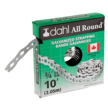 All Round Galvanized Strapping, 3/4”x10’ 24GA