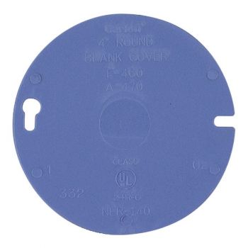 Carlon Round Blank Cover, 4 in.