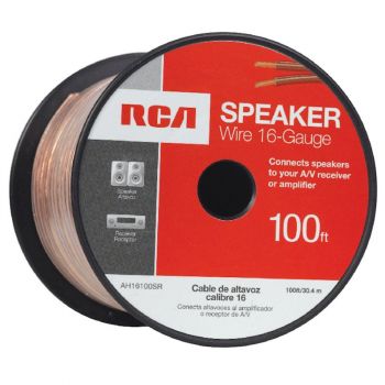 RCA 16 GA Speaker Wire Spool, 100 ft