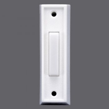 Lighted Button Doorbell Button, Plastic White