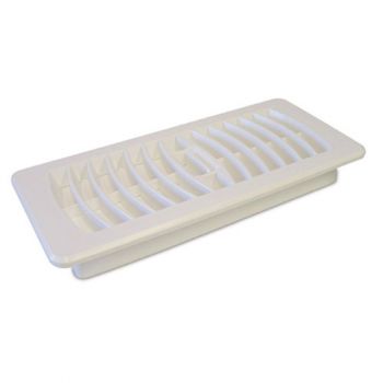 Plastic Floor Register, White, 4”x12”