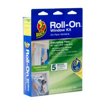 Duck® Brand Roll-On® Window Insulation Film Kit - Indoor, 5 pk, 62 in. x 200 in.