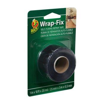 Duck® Brand Wrap-Fix® Self-Fusing Repair Tape - Black, 1 in. x 10 ft.