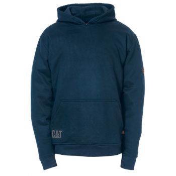 CAT Flame Resistant Hood Sweatshirt, Navy, M