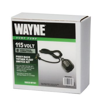 Wayne 56835-WYN1 Piggy-Back Tether Float Switch, 8'