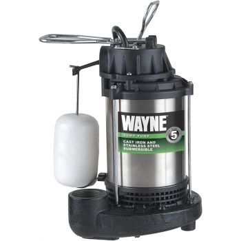 Wayne CDU980E 3/4 HP Cast Iron Sump Pump, Clear Water