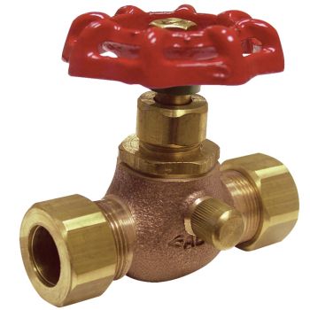 1/2" Compression x 1/2" Compression Stop and Waste Valve