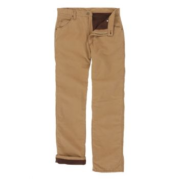 Men’s Rugged Wear Relaxed Fit Fleece-Lined Canvas Pant – Wheat