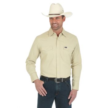 Men's Premium Performance Advanced Comfort Cowboy Cut Long Sleeve Spread Collar Solid Shirt