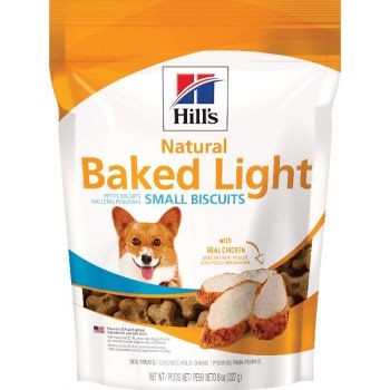 Hill's Natural Baked Light Biscuits with Real Chicken, Treats for Small dogs, 8 oz bag