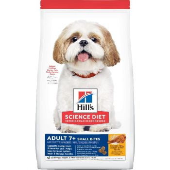 Hill's Science Diet Senior 7+ Small Bites Dry Dog Food, Chicken Meal, Barley & Brown Rice Recipe, 33 lb Bag